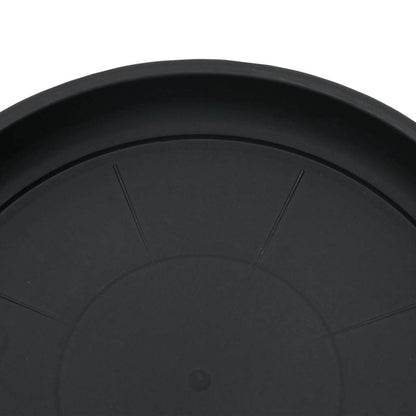 Vassoio Rotondo per Fiori 6 pcs Nero Ø 14 x 2 cm Plastica | homemem39