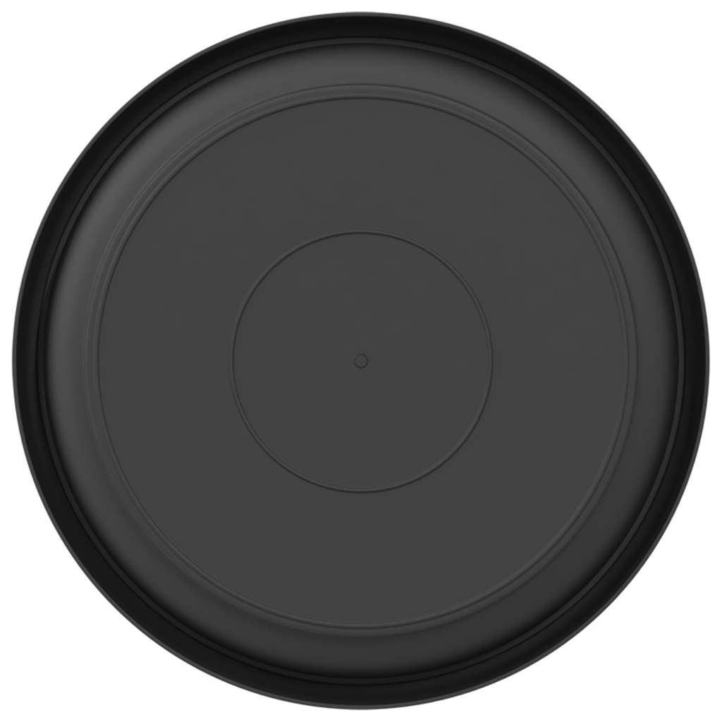 Vassoio Rotondo per Fiori 6 pcs Nero Ø 14 x 2 cm Plastica | homemem39