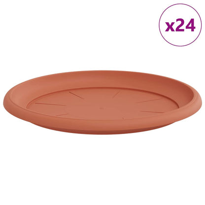 Vassoio Rotondo per Fiori 24 pcs Rosso Mattone Ø 27 x 2,5 cm | homemem39