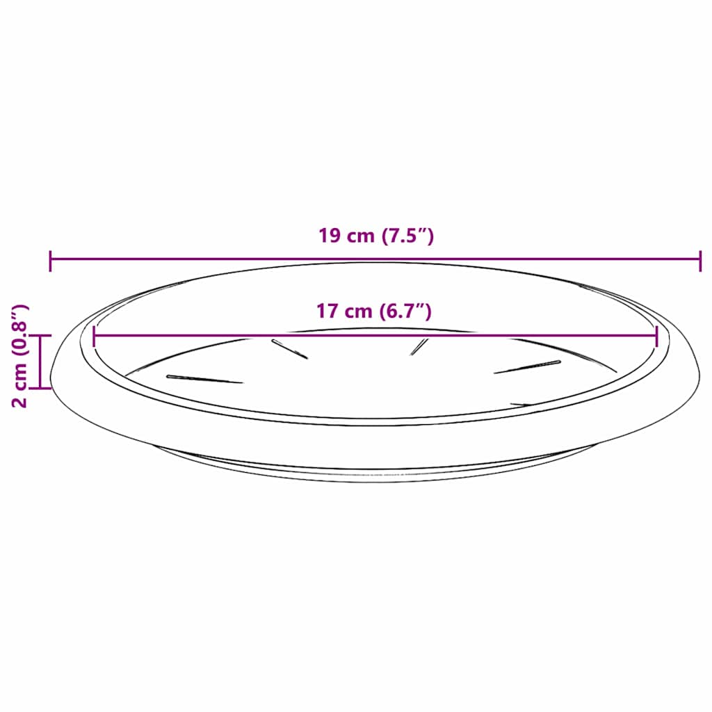 Vassoio Rotondo per Fiori 24 pcs Nero Ø 19 x 2 cm Plastica | homemem39