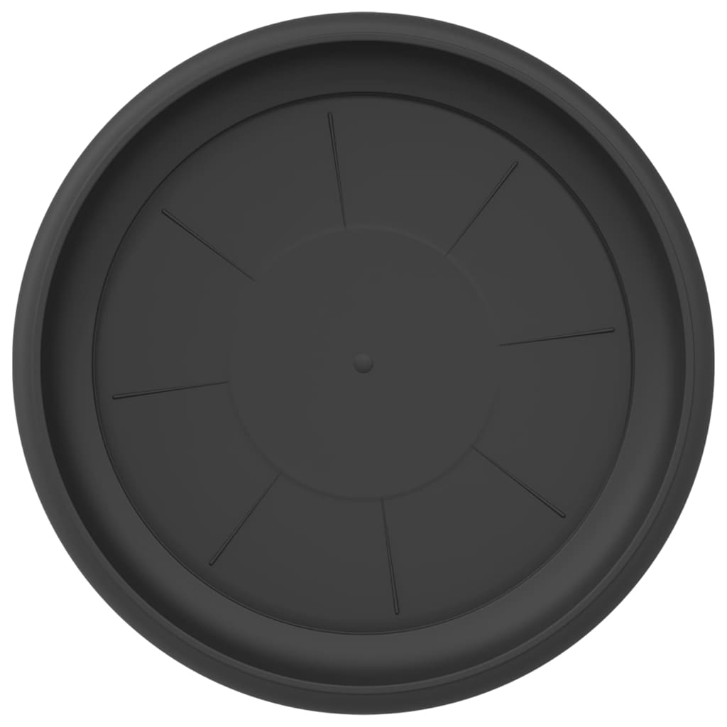 Vassoio Rotondo per Fiori 24 pcs Nero Ø 27 x 2,5 cm Plastica | homemem39