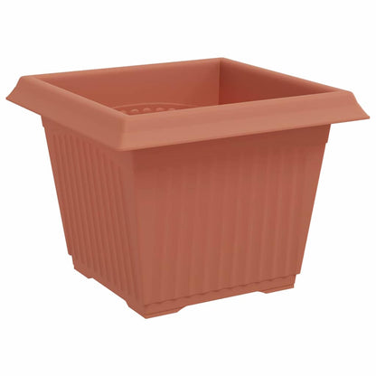 Vaso quadrato per fiori 6 pcs Rosso Mattone 43 x 43 x 33.5 cm