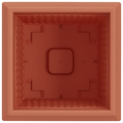 Vaso quadrato per fiori 6 pcs Rosso Mattone 43 x 43 x 33.5 cm