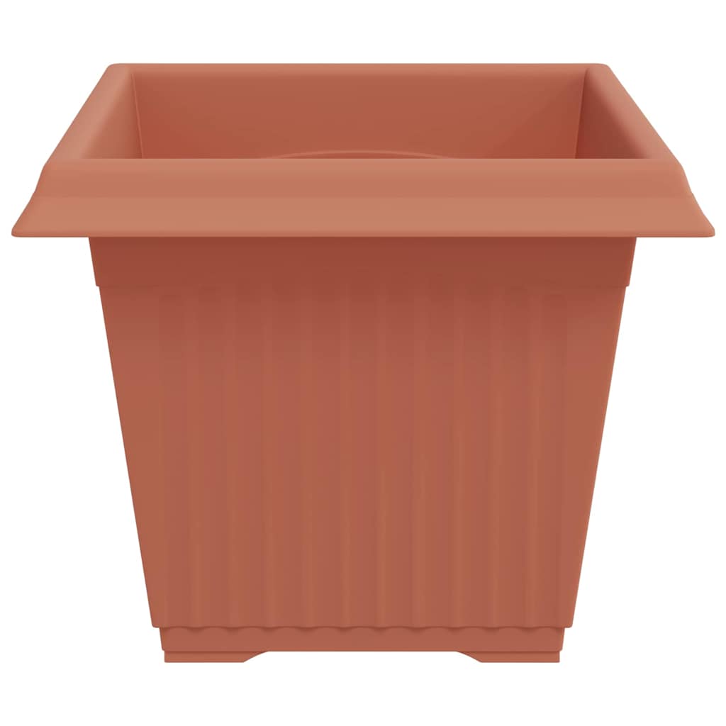 Vaso quadrato per fiori 6 pcs Rosso Mattone 28,5 x 28,5 x 22 cm | homemem39