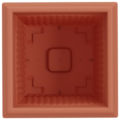 Vaso quadrato per fiori 6 pcs Rosso Mattone 28,5 x 28,5 x 22 cm | homemem39