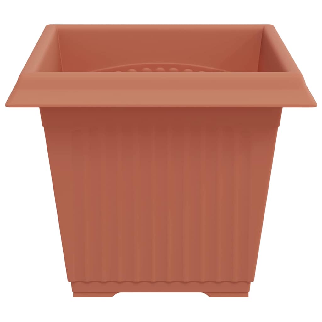 Vaso quadrato per fiori 6 pcs Rosso Mattone 33 x 33 x 26 cm | homemem39