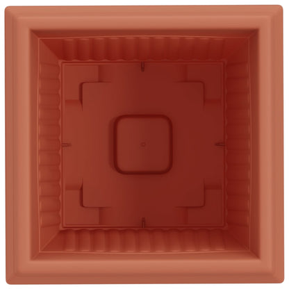 Vaso quadrato per fiori 6 pcs Rosso Mattone 33 x 33 x 26 cm | homemem39