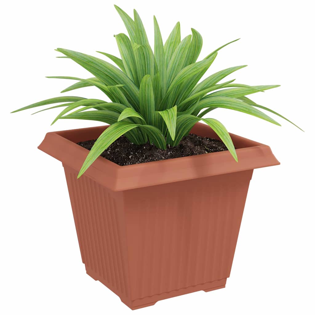 Vaso quadrato per fiori 6 pcs Rosso Mattone 38 x 38 x 30 cm | homemem39
