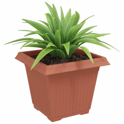 Vaso quadrato per fiori 6 pcs Rosso Mattone 38 x 38 x 30 cm | homemem39