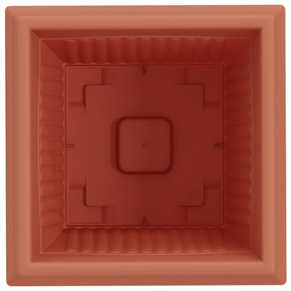 Vaso quadrato per fiori 6 pcs Rosso Mattone 38 x 38 x 30 cm | homemem39