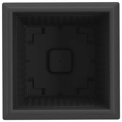 Vaso quadrato per fiori 6 pcs Nero 28,5 x 28,5 x 22 cm Plastica | homemem39