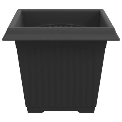 Vaso quadrato per fiori 6 pcs Nero 33 x 33 x 26 cm Plastica | homemem39