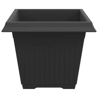 Vaso quadrato per fiori 6 pcs Nero 43 x 43 x 33,5 cm Plastica | homemem39
