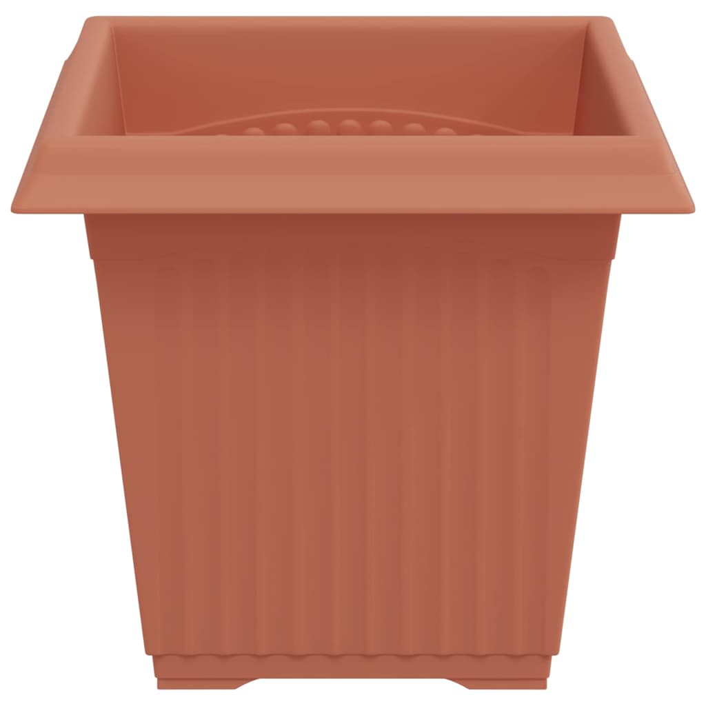 Vaso quadrato per fiori 24 pcs Rosso Mattone 16 x 16 x 14 cm | homemem39