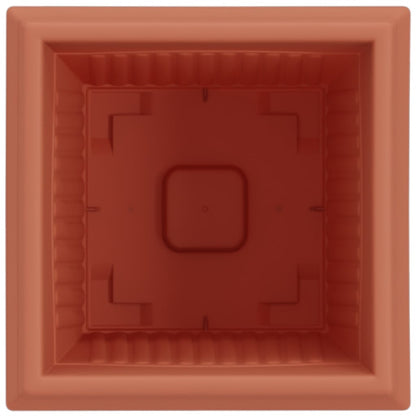 Vaso quadrato per fiori 24 pcs Rosso Mattone 16 x 16 x 14 cm | homemem39