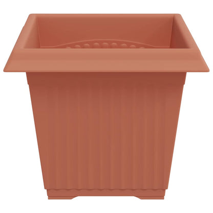 Vaso quadrato per fiori 24 pcs Rosso Mattone 20 x 20 x 16 cm | homemem39