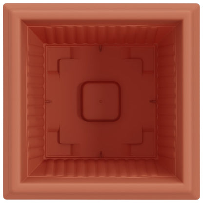 Vaso quadrato per fiori 24 pcs Rosso Mattone 43 x 43 x 33.5 cm