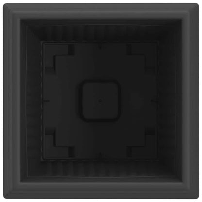 Vaso quadrato per fiori 24 pcs Nero 20 x 20 x 16 cm Plastica | homemem39