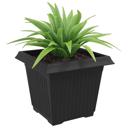 Vaso quadrato per fiori 24 pcs Nero 28,5 x 28,5 x 22 cm | homemem39