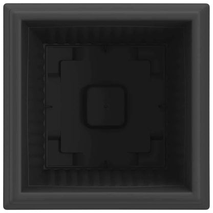 Vaso quadrato per fiori 24 pcs Nero 43 x 43 x 33.5 cm Plastica