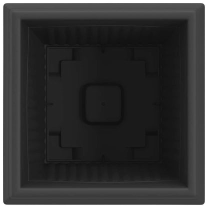 Vaso quadrato per fiori 24 pcs Nero 43 x 43 x 33.5 cm Plastica