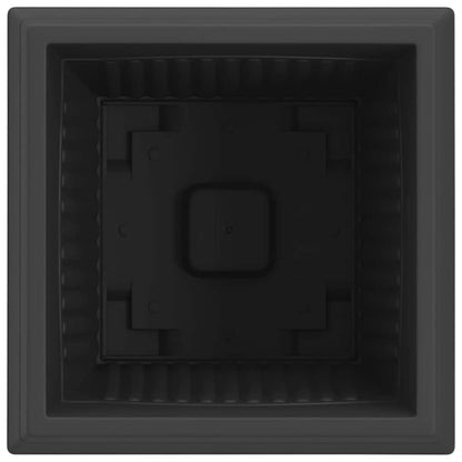Vaso quadrato per fiori 24 pcs Nero 43 x 43 x 33.5 cm Plastica