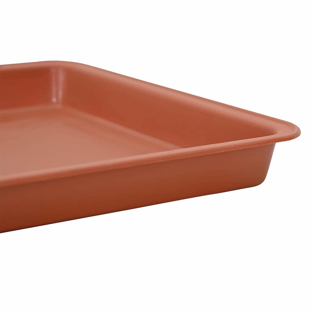 Vassoio Quadrato per Fiori 6 pcs Rosso Mattone 15 x 15 x 2 cm | homemem39