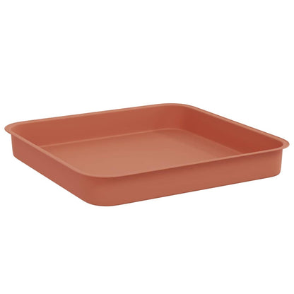 Vassoio Quadrato per Fiori 6 pcs Rosso Mattone 15 x 15 x 2 cm | homemem39