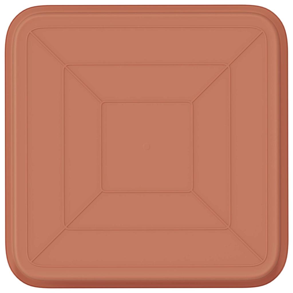 Vassoio Quadrato per Fiori 6 pcs Rosso Mattone 15 x 15 x 2 cm | homemem39