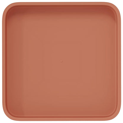 Vassoio Quadrato per Fiori 6 pcs Rosso Mattone 15 x 15 x 2 cm | homemem39