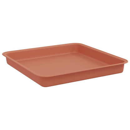 Vassoio Quadrato per Fiori 6 pcs Rosso Mattone 18 x 18 x 2 cm | homemem39