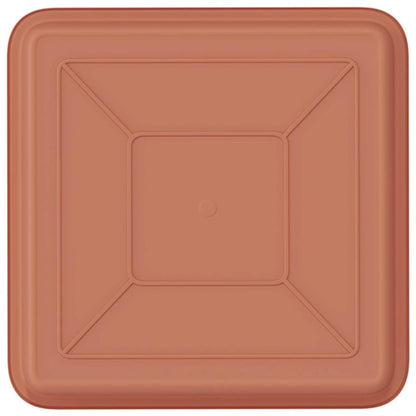 Vassoio Quadrato per Fiori 6 pcs Rosso Mattone 18 x 18 x 2 cm | homemem39