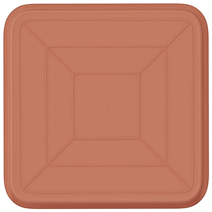 Vassoio Quadrato per Fiori 6 pcs Rosso Mattone 21 x 21 x 2 cm | homemem39