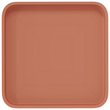 Vassoio Quadrato per Fiori 6 pcs Rosso Mattone Plastica