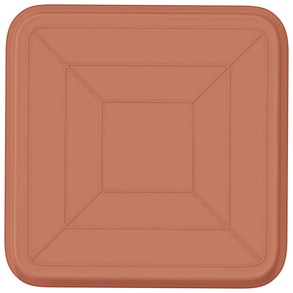 Vassoio Quadrato per Fiori 6 pcs Rosso Mattone 32 x 32 x 2,5 cm | homemem39
