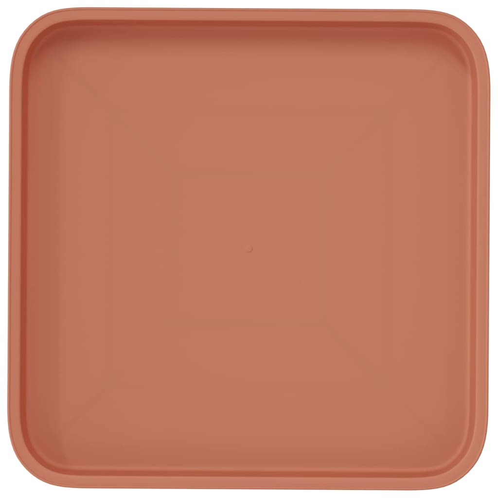 Vassoio Quadrato per Fiori 6 pcs Rosso Mattone 32 x 32 x 2,5 cm | homemem39