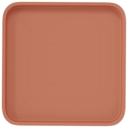 Vassoio Quadrato per Fiori 6 pcs Rosso Mattone 32 x 32 x 2,5 cm | homemem39