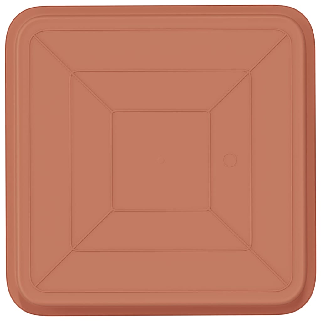 Vassoio Quadrato per Fiori 6 pcs Rosso Mattone 36 x 36 x 2.5 cm | homemem39