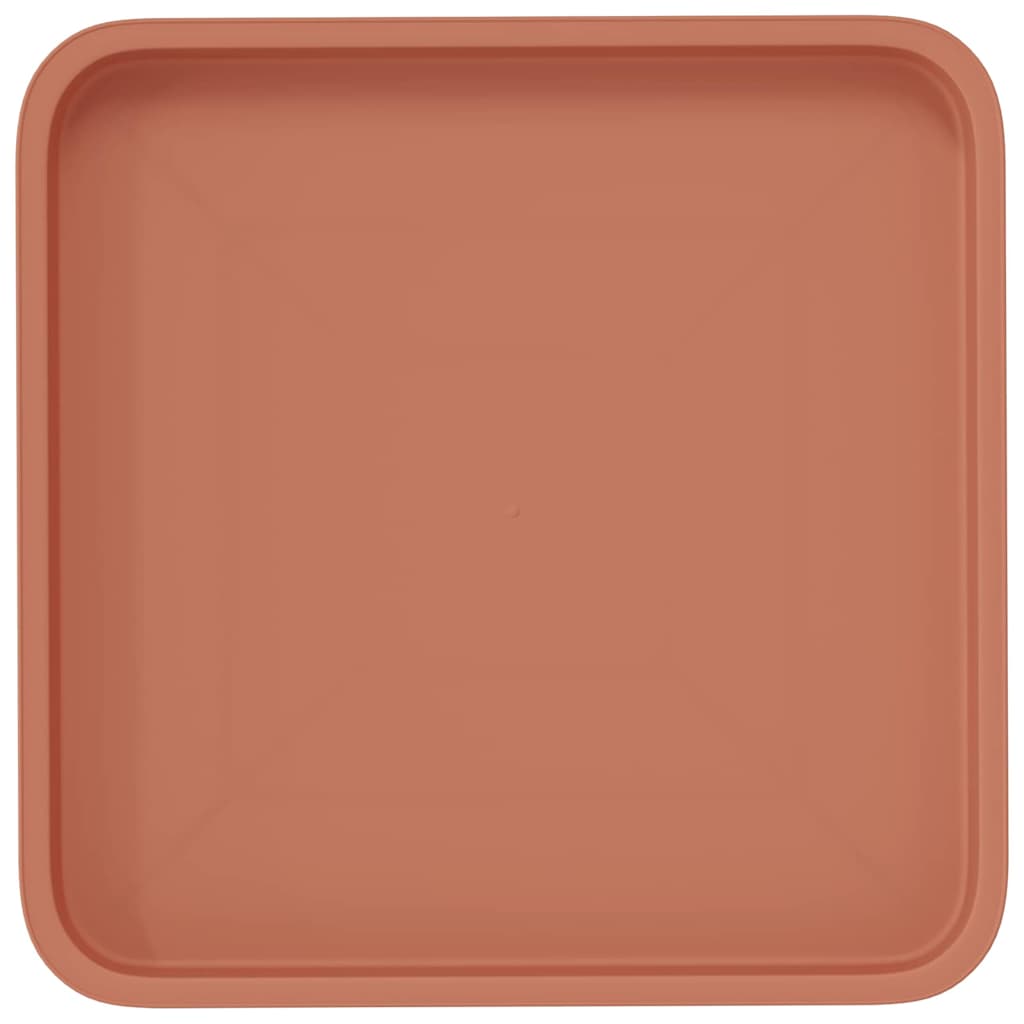Vassoio Quadrato per Fiori 6 pcs Rosso Mattone 36 x 36 x 2.5 cm | homemem39
