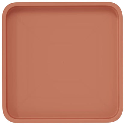 Vassoio Quadrato per Fiori 6 pcs Rosso Mattone 36 x 36 x 2.5 cm | homemem39