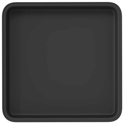 Vassoio Quadrato per Fiori 6 pcs Nero 18 x 18 x 2 cm Plastica | homemem39