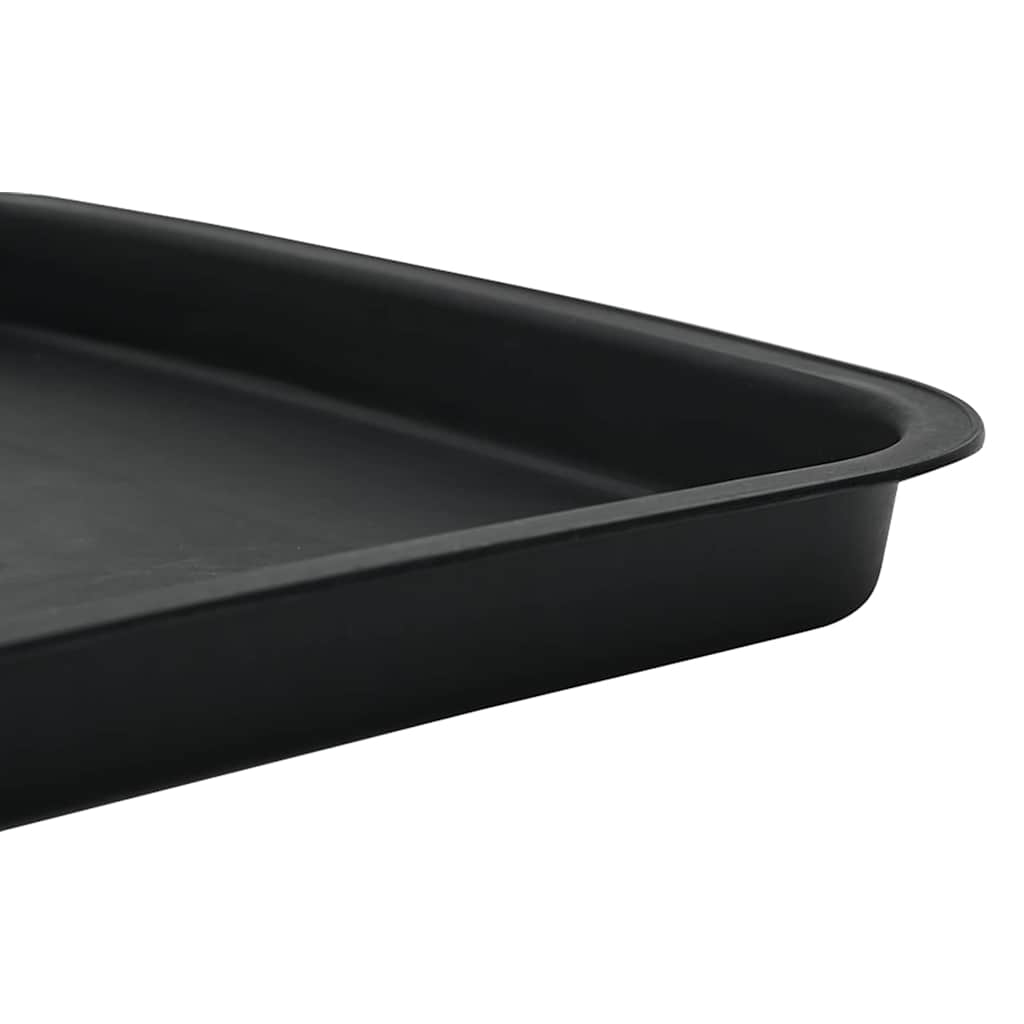 Vassoio Quadrato per Fiori 6 pcs Nero 25,5 x 25,5 x 2,5 cm | homemem39