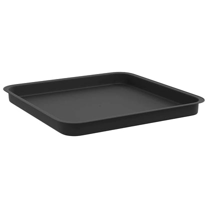 Vassoio Quadrato per Fiori 6 pcs Nero 36 x 36 x 2.5 cm Plastica | homemem39