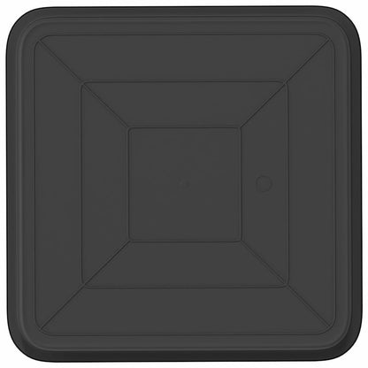 Vassoio Quadrato per Fiori 6 pcs Nero 36 x 36 x 2.5 cm Plastica | homemem39