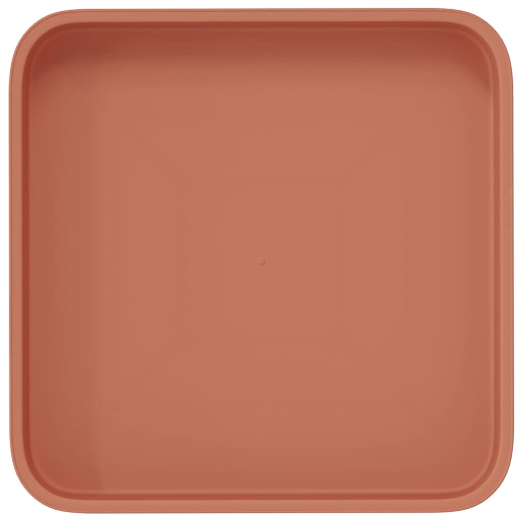Vassoio Quadrato per Fiori 24 pcs Rosso Mattone 15 x 15 x 2 cm | homemem39