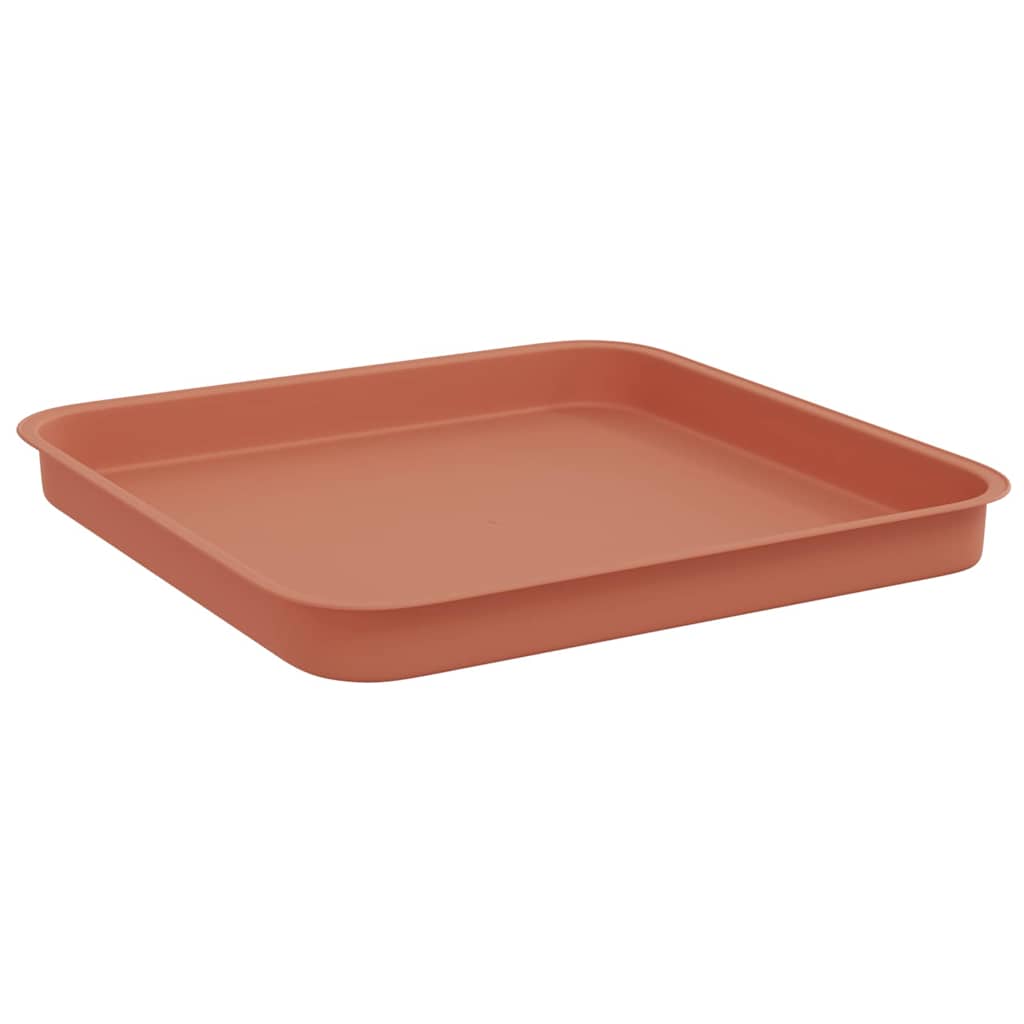 Vassoio Quadrato per Fiori 24 pcs Rosso Mattone 21 x 21 x 2 cm | homemem39