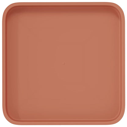 Vassoio Quadrato per Fiori 24 pcs Rosso Mattone 21 x 21 x 2 cm | homemem39