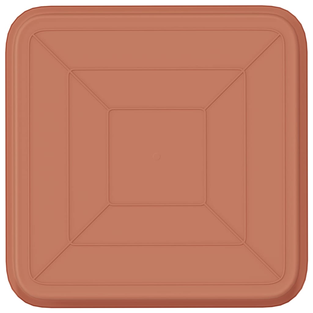 Vassoio Quadrato per Fiori 24 pcs Rosso Mattone Plastica | homemem39