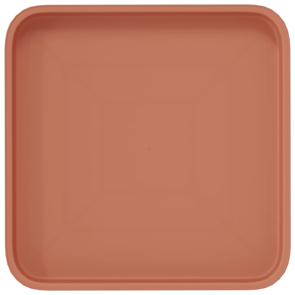 Vassoio Quadrato per Fiori 24 pcs Rosso Mattone Plastica | homemem39