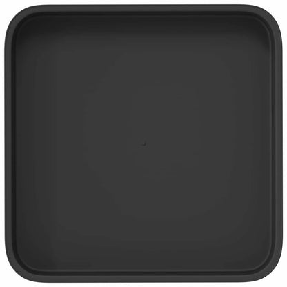 Vassoio Quadrato per Fiori 24 pcs Nero 15 x 15 x 2 cm Plastica | homemem39